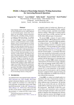 KIWI: A Dataset of Knowledge-Intensive Writing Instructions for
  Answering Research Questions