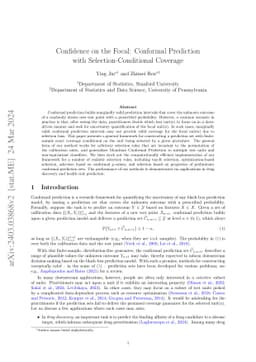 Confidence on the Focal: Conformal Prediction with Selection-Conditional Coverage