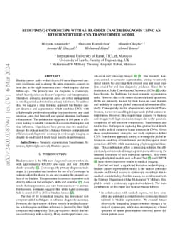 Redefining cystoscopy with ai: bladder cancer diagnosis using an
  efficient hybrid cnn-transformer model