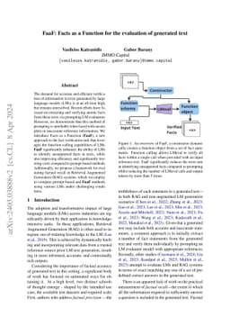 FaaF: Facts as a Function for the evaluation of generated text