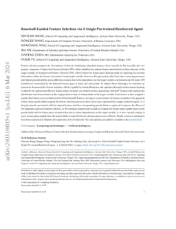 Knockoff-Guided Feature Selection via A Single Pre-trained Reinforced
  Agent