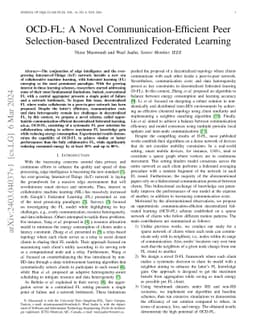 OCD-FL: A Novel Communication-Efficient Peer Selection-based
  Decentralized Federated Learning