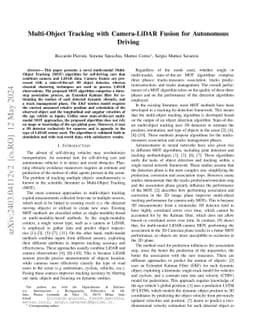 Multi-Object Tracking with Camera-LiDAR Fusion for Autonomous Driving