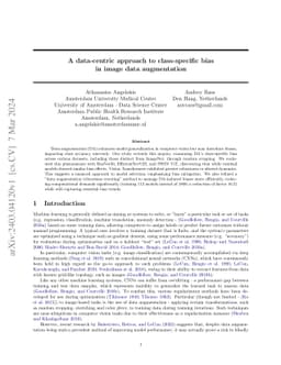 A data-centric approach to class-specific bias in image data
  augmentation