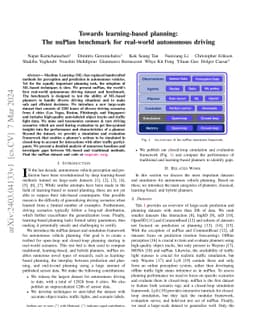 Towards learning-based planning:The nuPlan benchmark for real-world
  autonomous driving