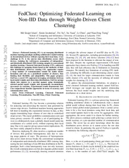 FedClust: Optimizing Federated Learning on Non-IID Data through
  Weight-Driven Client Clustering