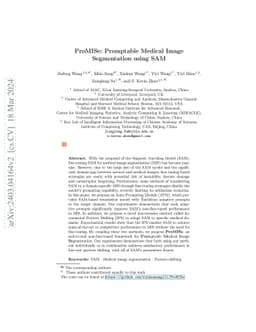 ProMISe: Promptable Medical Image Segmentation using SAM