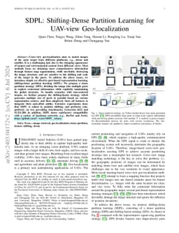 SDPL: Shifting-Dense Partition Learning for UAV-View Geo-Localization