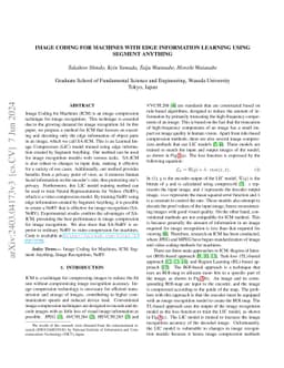 Image Coding for Machines with Edge Information Learning Using Segment
  Anything