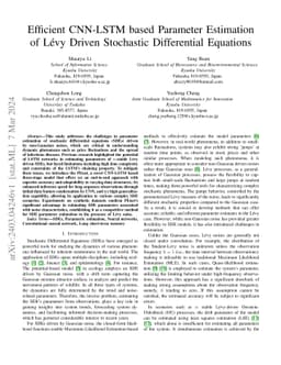 Efficient CNN-LSTM based Parameter Estimation of Levy Driven Stochastic
  Differential Equations