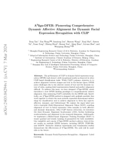 A$^{3}$lign-DFER: Pioneering Comprehensive Dynamic Affective Alignment
  for Dynamic Facial Expression Recognition with CLIP