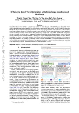 Enhancing Court View Generation with Knowledge Injection and Guidance