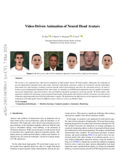 Video-Driven Animation of Neural Head Avatars