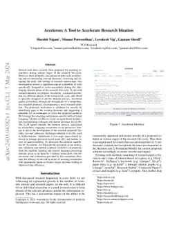 Acceleron: A Tool to Accelerate Research Ideation