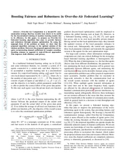 Boosting Fairness and Robustness in Over-the-Air Federated Learning