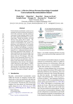 Pearl: A Review-driven Persona-Knowledge Grounded Conversational
  Recommendation Dataset