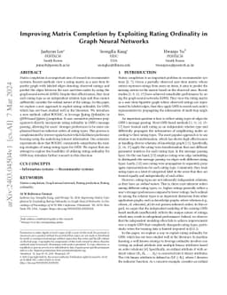 Improving Matrix Completion by Exploiting Rating Ordinality in Graph
  Neural Networks