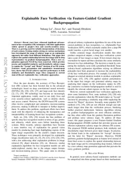 Explainable Face Verification via Feature-Guided Gradient
  Backpropagation