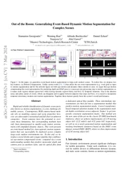 Out of the Room: Generalizing Event-Based Dynamic Motion Segmentation
  for Complex Scenes
