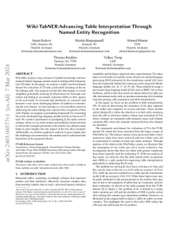 Wiki-TabNER: Integrating Named Entity Recognition into Wikipedia Tables
