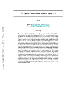 Yi: Open Foundation Models by 01.AI