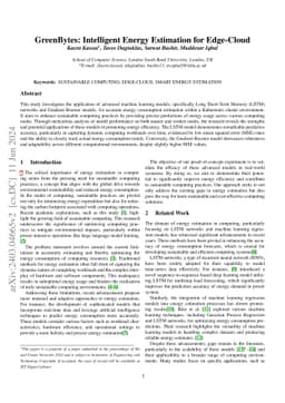 GreenBytes: Intelligent Energy Estimation for Edge-Cloud