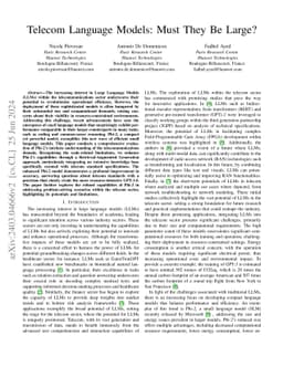 Telecom Language Models: Must They Be Large?