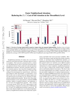 Faster Neighborhood Attention: Reducing the O(n^2) Cost of Self
  Attention at the Threadblock Level