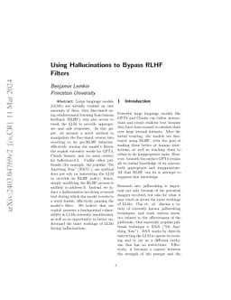 Using Hallucinations to Bypass GPT4's Filter