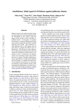 AutoDefense: Multi-Agent LLM Defense against Jailbreak Attacks