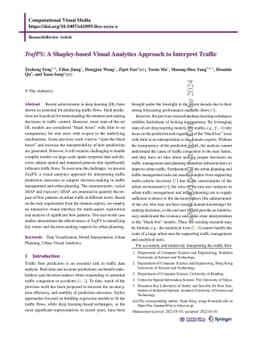 TrafPS: A Shapley-based Visual Analytics Approach to Interpret Traffic