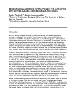 Designing Human-Machine Interactions in the Automated City:
  Methodologies, Considerations, Principles