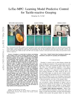 LeTac-MPC: Learning Model Predictive Control for Tactile-reactive
  Grasping