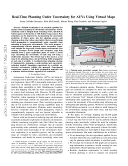 Real-Time Planning Under Uncertainty for AUVs Using Virtual Maps