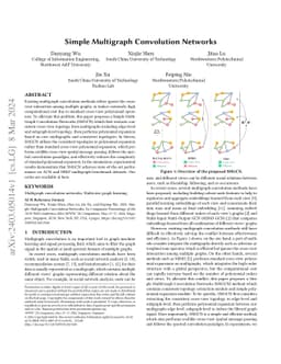 Simple Multigraph Convolution Networks