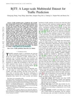 BjTT: A Large-scale Multimodal Dataset for Traffic Prediction