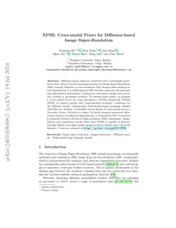XPSR: Cross-modal Priors for Diffusion-based Image Super-Resolution