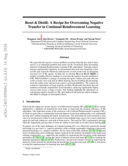 Reset & Distill: A Recipe for Overcoming Negative Transfer in Continual
  Reinforcement Learning