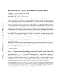 Benchmarking Large Language Models for Molecule Prediction Tasks
