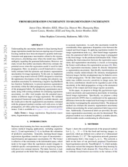From Registration Uncertainty to Segmentation Uncertainty