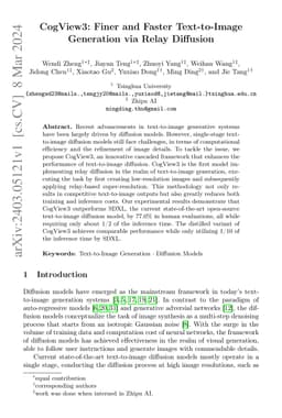 CogView3: Finer and Faster Text-to-Image Generation via Relay Diffusion