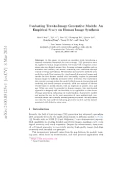 Evaluating Text-to-Image Generative Models: An Empirical Study on Human
  Image Synthesis