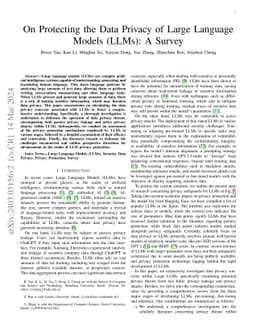 On Protecting the Data Privacy of Large Language Models (LLMs): A Survey