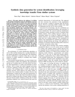 Synthetic data generation for system identification: leveraging
  knowledge transfer from similar systems