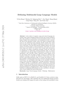 Debiasing Multimodal Large Language Models
