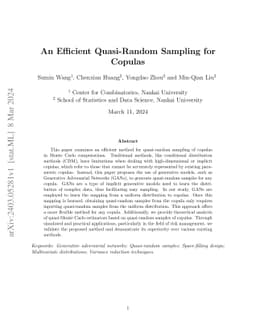 An Efficient Quasi-Random Sampling for Copulas