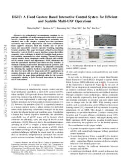 HGIC: A Hand Gesture Based Interactive Control System for Efficient and
  Scalable Multi-UAV Operations