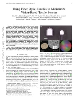Using Fiber Optic Bundles to Miniaturize Vision-Based Tactile Sensors