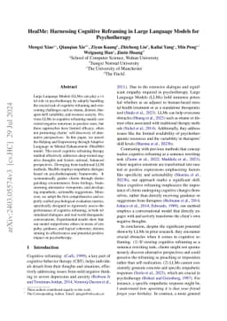 HealMe: Harnessing Cognitive Reframing in Large Language Models for
  Psychotherapy