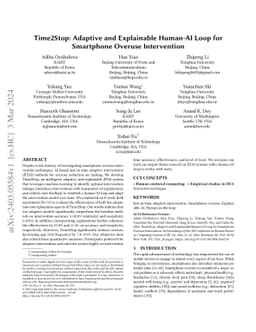 Time2Stop: Adaptive and Explainable Human-AI Loop for Smartphone Overuse
  Intervention
